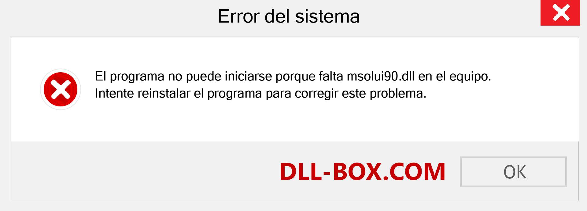 ¿Falta el archivo msolui90.dll ?. Descargar para Windows 7, 8, 10 - Corregir msolui90 dll Missing Error en Windows, fotos, imágenes